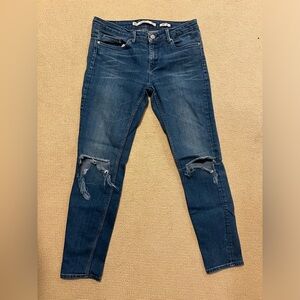 Zara Denim Collection Slim Fit Skinny Rip Jeans. Size 6. EUC